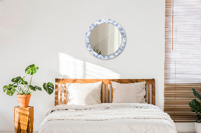 Round decorative wall mirror Branches leaves