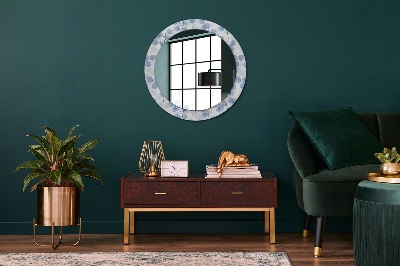 Round decorative wall mirror Branches leaves