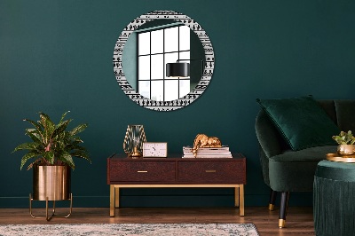 Round decorative wall mirror Boho minimalistic