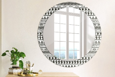 Round decorative wall mirror Boho minimalistic