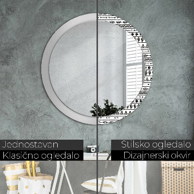 Round decorative wall mirror Boho minimalistic