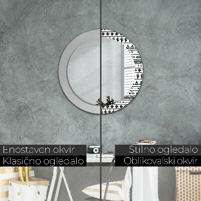 Round decorative wall mirror Boho minimalistic