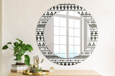 Round decorative wall mirror Boho minimalistic