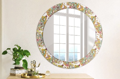 Round decorative wall mirror Dream of fairyland