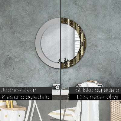 Round decorative wall mirror Abstract