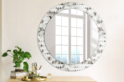 Round decorative wall mirror Rainbow triangle