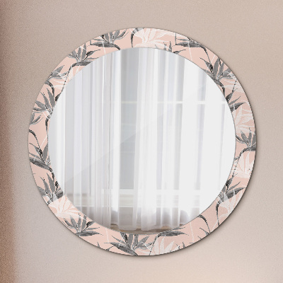 Round mirror decor Bird paradise