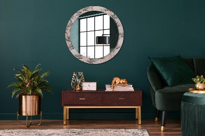 Round mirror decor Bird paradise