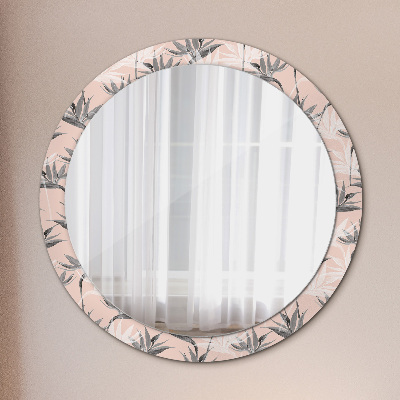 Round mirror decor Bird paradise