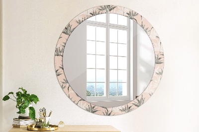 Round mirror decor Bird paradise