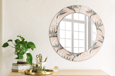 Round mirror decor Bird paradise