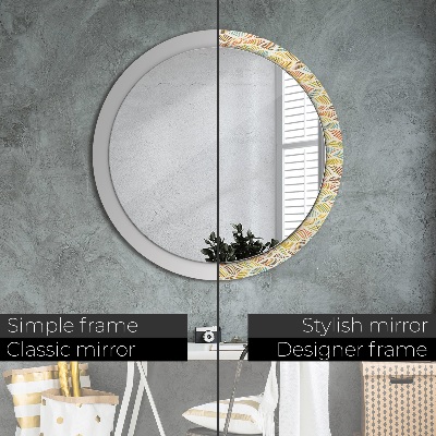 Round mirror decor Abstract