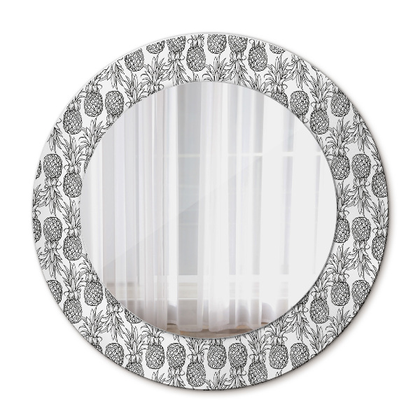 Round decorative wall mirror Pineapples