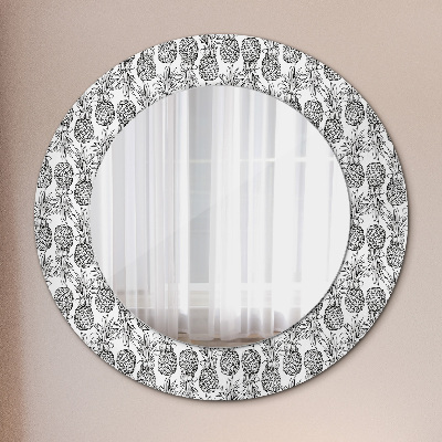 Round decorative wall mirror Pineapples