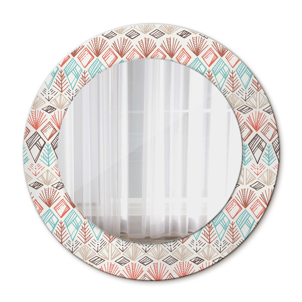 Round decorative wall mirror Ethnic pattern