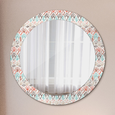 Round decorative wall mirror Ethnic pattern