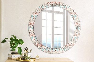 Round decorative wall mirror Ethnic pattern