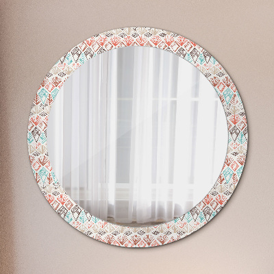 Round decorative wall mirror Ethnic pattern