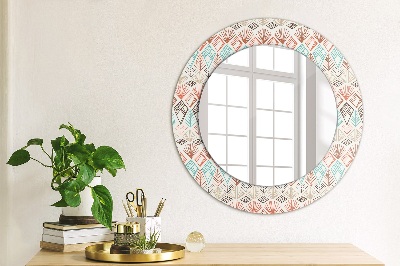 Round decorative wall mirror Ethnic pattern