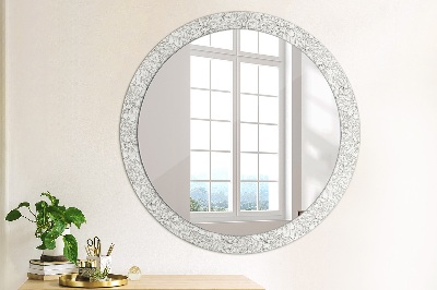 Round decorative wall mirror Lotus flowers