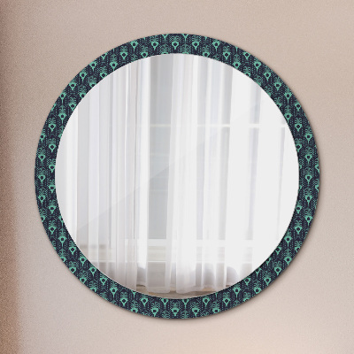 Round mirror decor Floral pattern