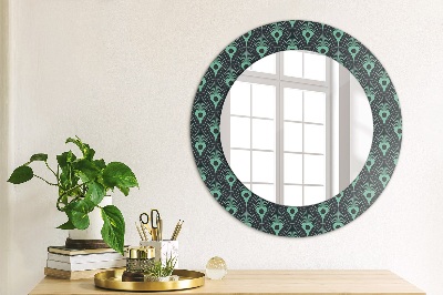 Round mirror decor Floral pattern