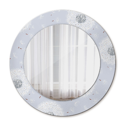 Round mirror decor Flowers dandelions