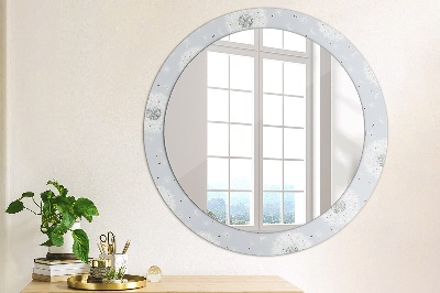 Round mirror decor Flowers dandelions