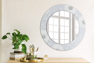 Round mirror decor Flowers dandelions