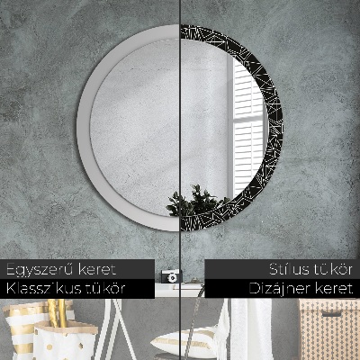 Round decorative wall mirror Geometric pattern