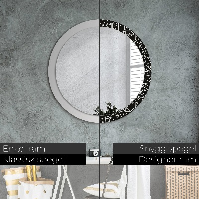 Round decorative wall mirror Geometric pattern