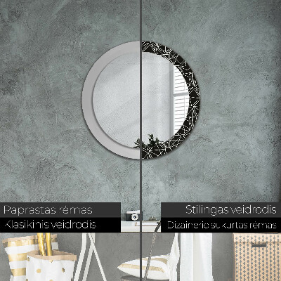 Round decorative wall mirror Geometric pattern