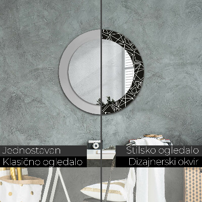 Round decorative wall mirror Geometric pattern