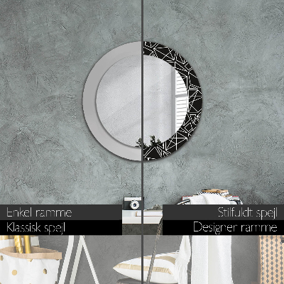 Round decorative wall mirror Geometric pattern