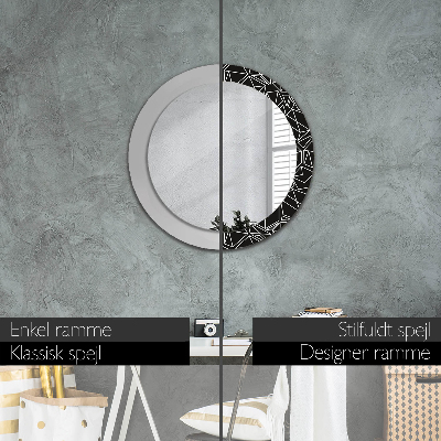 Round decorative wall mirror Geometric pattern