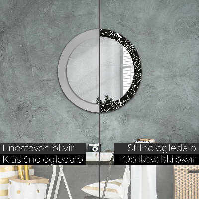 Round decorative wall mirror Geometric pattern