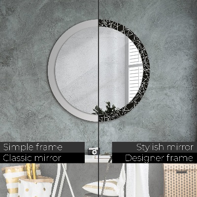 Round decorative wall mirror Geometric pattern