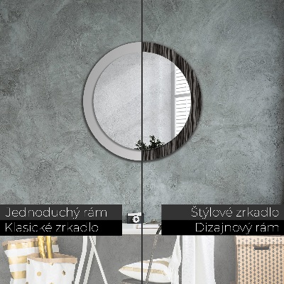 Round decorative wall mirror Abstract metallic