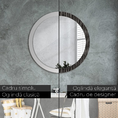 Round decorative wall mirror Abstract metallic