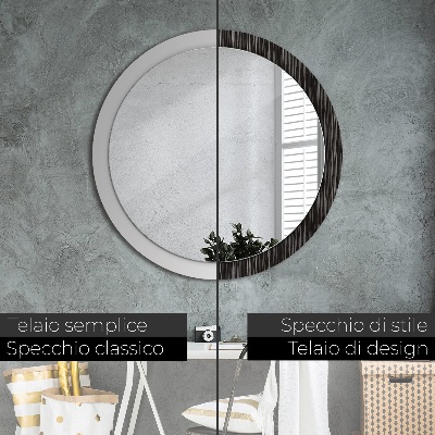 Round decorative wall mirror Abstract metallic