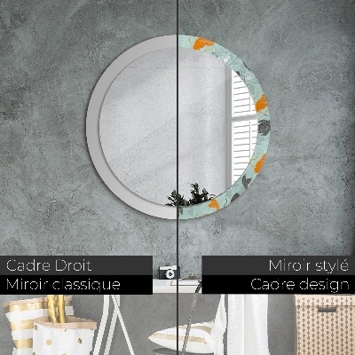 Round decorative wall mirror Chinese carp