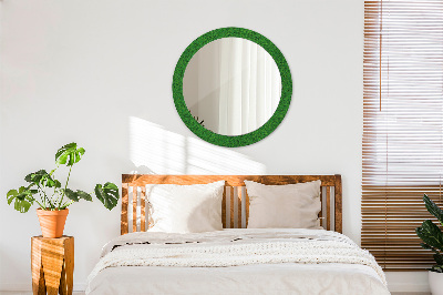 Round decorative wall mirror Green grass