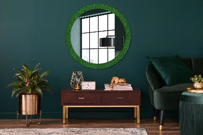 Round decorative wall mirror Green grass