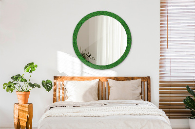 Round decorative wall mirror Green grass