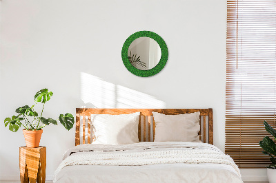 Round decorative wall mirror Green grass