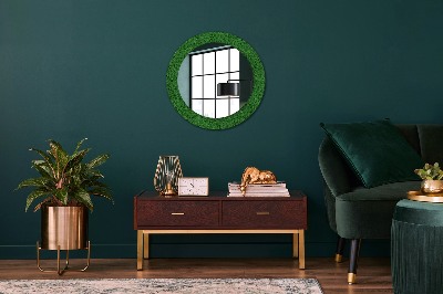 Round decorative wall mirror Green grass