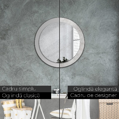 Round decorative wall mirror Concrete texture