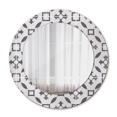 Round mirror decor Antique tiles