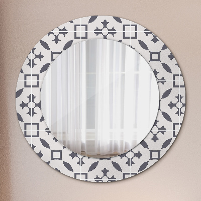 Round mirror decor Antique tiles