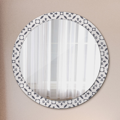 Round mirror decor Antique tiles